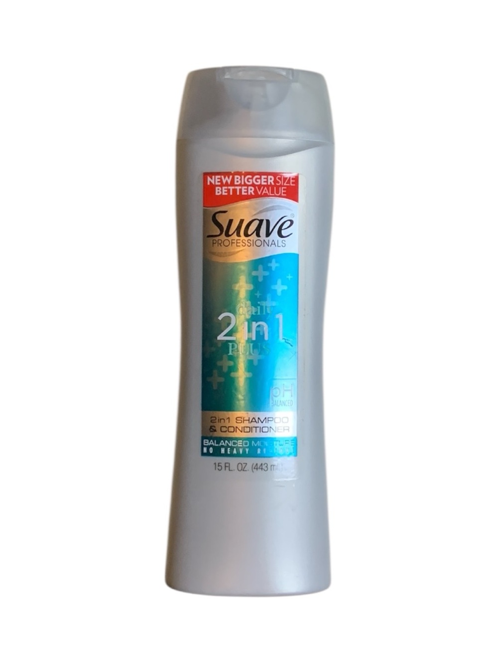 Suave Professionals 2 in 1 Plus Shampoo & Conditioner 15oz pH Balanced Moisture